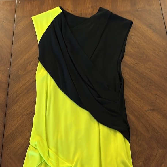 Alexander Wang Dress Black & Neon Yellow/Green Size 2 - Picture 8 of 15
